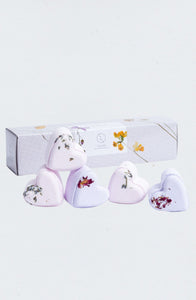 Set of 5 Heart Shaped Shower Steamers Package - in a Gift Box - Can be personalized - Peakly