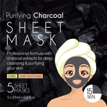 Load image into Gallery viewer, Purifying Charcoal Sheet Mask - Peakly
