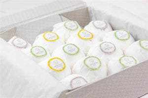 Bath Bombs Gift Box, Set of 14 Big 100% Natural Relaxing Bath Bombs - Peakly