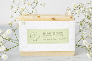 2x Eucalyptus Natural Handmade Soap Bar, Fresh Cold Process Soap - Peakly