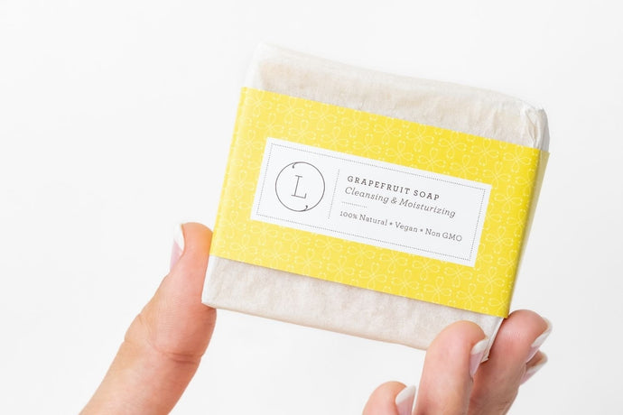 2x Natural Handmade Soap Bar, Pink Grapefruit Soap - Peakly