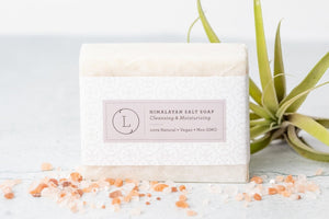 2x Himalayan Salt Soap Bar, Natural Unscented Soap, Vegan Handmade Soap - Peakly