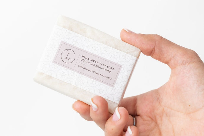 2x Himalayan Salt Soap Bar, Natural Unscented Soap, Vegan Handmade Soap - Peakly