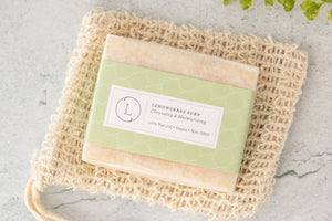 2 x Lemongrass Natural Soap Bar, Handmade Body Soap Gift - Peakly