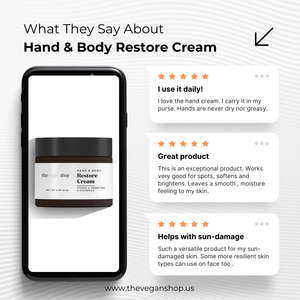 Hand & Body Restore Cream - The Vegan Shop - Peakly