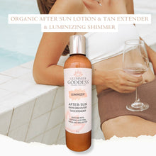 Load image into Gallery viewer, Organic After Sun Lotion &amp; Tan Extender + Luminizing Shimmer - Peakly
