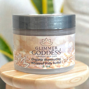 Organic Shimmering Whipped Body Butter 2 oz. Travel Size - Peakly
