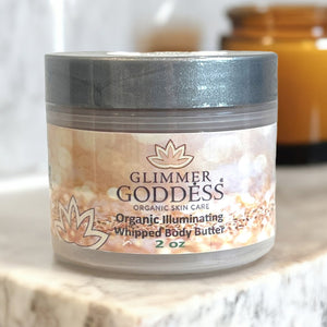 Organic Shimmering Whipped Body Butter 2 oz. Travel Size - Peakly