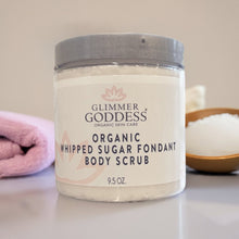 Load image into Gallery viewer, Organic Whipped Sugar Fondant Exfoliating Body Scrub - Crepey Skin Treatment - Peakly
