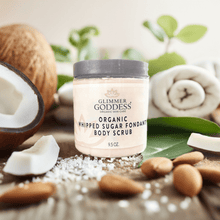 Load image into Gallery viewer, Organic Whipped Sugar Fondant Exfoliating Body Scrub - Crepey Skin Treatment - Peakly
