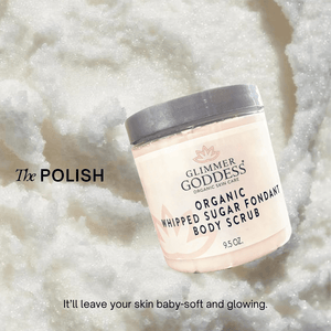 Organic Whipped Sugar Fondant Exfoliating Body Scrub - Crepey Skin Treatment - Peakly