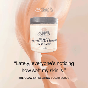 Organic Whipped Sugar Fondant Exfoliating Body Scrub - Crepey Skin Treatment - Peakly